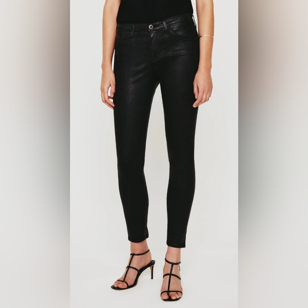 AG~ Legging Ankle Leatherette Super Skinny Ankle Super Black